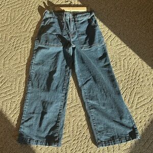 Banana Republic Wide-Leg High-Rise Blue Jeans size 6